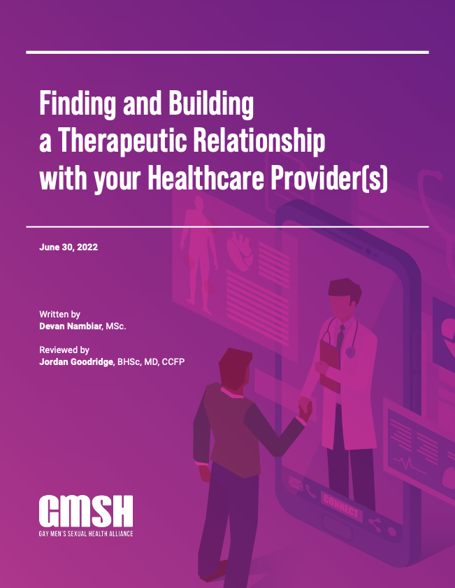 Finding and Building a Therapeutic Relationship with your Healthcare Provider