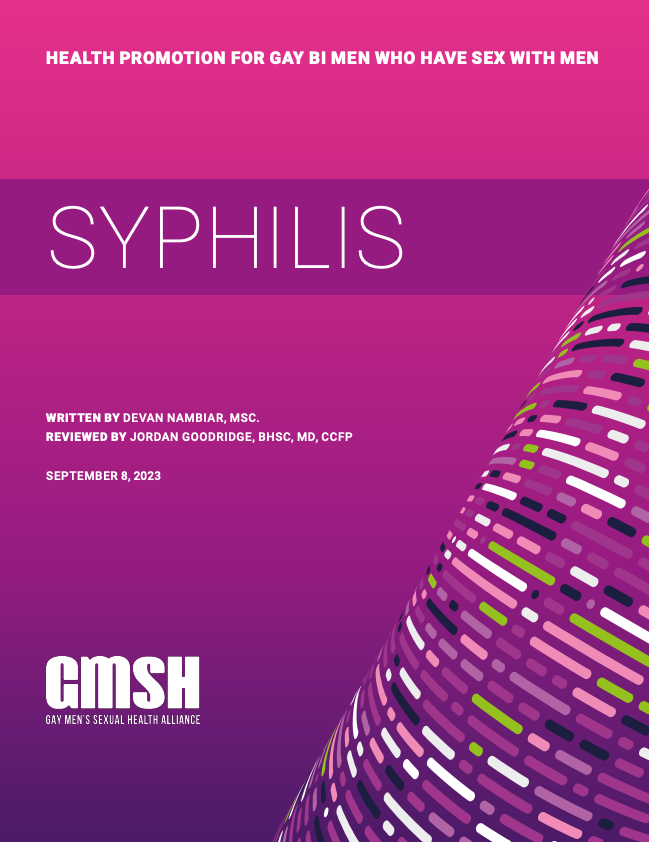 Syphilis: Health Promotion for Gay Bi Men who have sex with Men