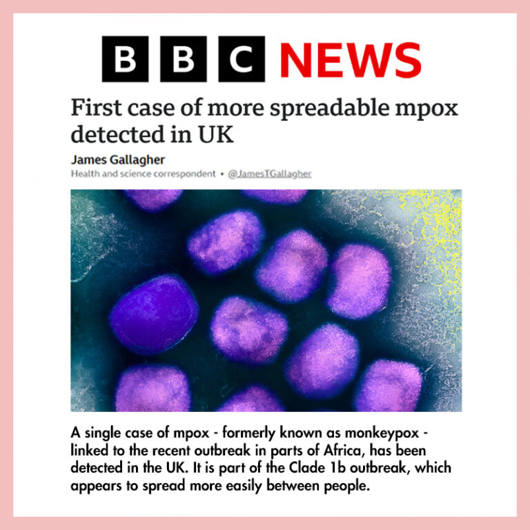 BBC News: Mpox Clade 1b Found In UK - GMSH