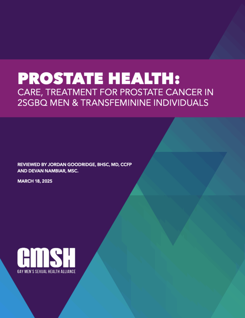 Prostate health, care, treatment for prostate cancer in 2SGBTQ men & trans women