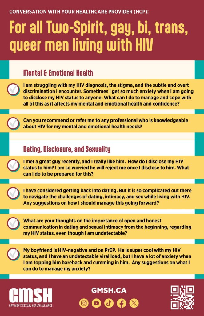 Healthcare Provider Checklist: For all Two-Spirit, gay, bi, trans, queer men living with HIV